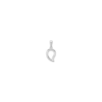 Leaf Contour Pendant (Silver) front - Popular Jewelry - New York