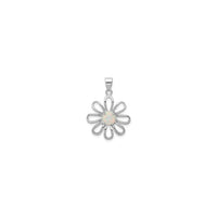 Opal Daisy Pendant (Silver) front - Popular Jewelry - New York