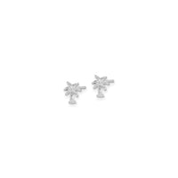 Palm Tree Stud Earrings (Silver) side - Popular Jewelry - New York