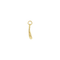 Wishbone Charm yellow (Silver) side - Popular Jewelry - New York
