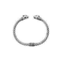 Silver Leopard Bangle (Silver) Popular Jewelry New York