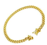 Miami Cuban Bracelet Silver (Yellow)