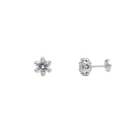 Six-Prong Zirconia Stud Earrings (14K)