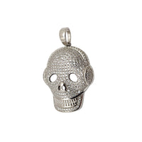 Skull with Headphones CZ Pendant (Silver) Popular Jewelry New York