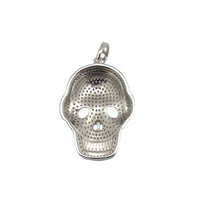 Skull with Headphones CZ Pendant (Silver) Popular Jewelry New York