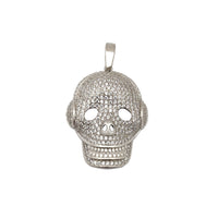 Skull with Headphones CZ Pendant (Silver) Popular Jewelry New York