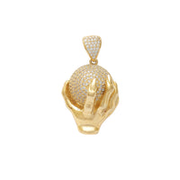 Semi-Icy The World is on my Hand Pendant (14K) Popular Jewelry New York