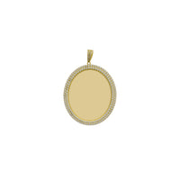 Zirconia 2-Row Oval Memorial Picture Pendant (14K)