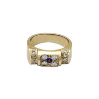 Small Sapphire Diamond Ring (14K) Popular Jewelry New York
