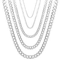 Solid Italian Cuban Chain (Silver) Popular Jewelry New York