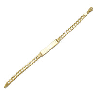 Solid Plain Italian Cuban Baby ID Bracelet (14K) Popular Jewelry New York