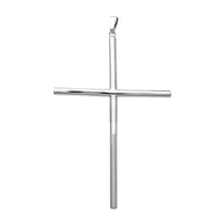 Solid Tube Cross Pendant (Silver) Popular Jewelry New York
