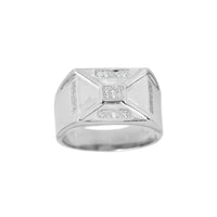 Square Stone-Set Men's Ring (Silver) Popular Jewelry New York