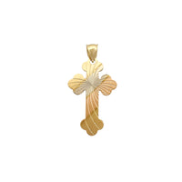 Starburst Diamond Cuts Budded Cross Pendant (14K) Popular Jewelry New York