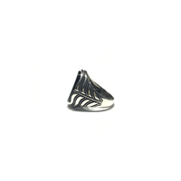 Black Onyx Oval Ring (Silver) side - Popular Jewelry - New York