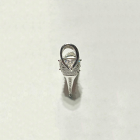 High Heel CZ Iced-Out Pendant (Silver) - Popular Jewelry New York