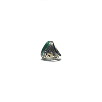 Malachite Oval Ring (Silver)