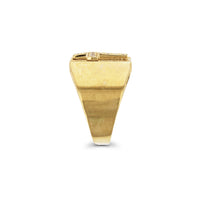 Stone-Set Cross Signet Ring (14K) Popular Jewelry New York