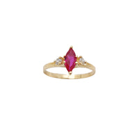 Stone-Set Marquise Shaped Ring (14K) Popular Jewelry New York