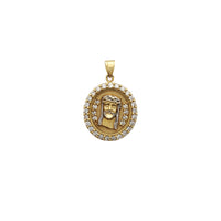 Stone-set Jesus Head Medallion Pendant (14K) Popular Jewelry New York