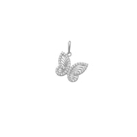 Stone-set Outlined Butterfly Pendant (14K)