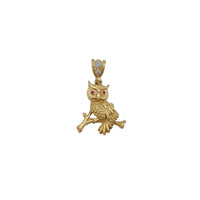 Stone-set Owl Pendant (14K) Popular Jewelry New York