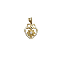 Sunflower Heart Infinity CZ Pendant (14K)