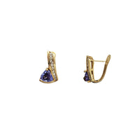Tanzanite With Diamond Stud Earrings (14K)
