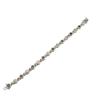 Multi-Color Tennis Bracelet (Silver)