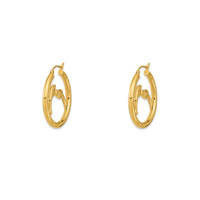 Dolphin Hoops Earrings (14K)