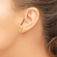 Glossy Elephant Stud Earrings (14K)
