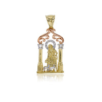 Tricolor Jesus Good Shepherd Pendant (14K)