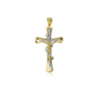 Two-Tone Jesus Cross Pendant (14K)