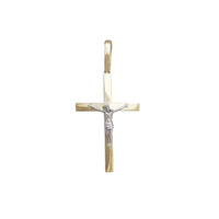 Two Tone Crucifix Pendant (14K)