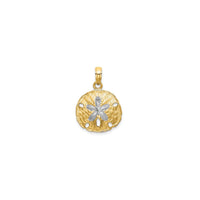 Two Tone Sand Dollar Pendant (14K)