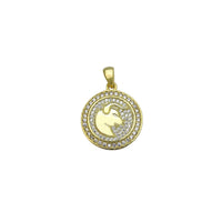 Taurus Zodiac Sign Medallion Pendant (Yellow Silver) Popular Jewelry New York