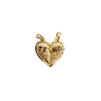 Split Heart "Te Amo" Pendant (14K)