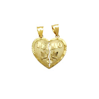 Te Amo Humming Bird Partable Heart Pendant (14K)