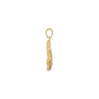 Textured Alligator Pendant (14K) Popular Jewelry New York