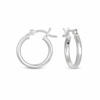 Thick Plain Hoop Earrings (Silver) Popular Jewelry New York