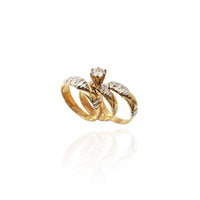 Blanc Corrugata Accent Engagement Ring Set (14K)