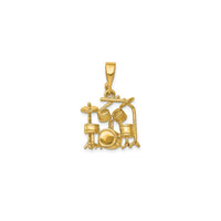 Tiny 3-D Drum Set Pendant (14K)