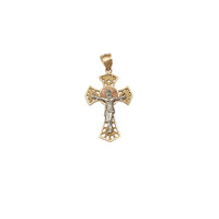 Tiny Fanned Crucifix Pendant (14K)