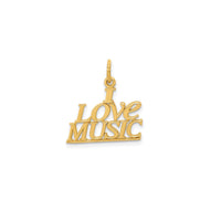 Tiny I Love Music Pendant (14K)