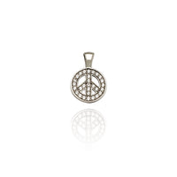 Mini CZ Peace Sign Pendant (14K)