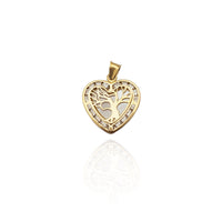 Tree of Love Heart CZ Pendant (14K) New York Popular Jewelry