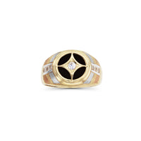 Tri-Color Black Onyx Star Ring (14K) Popular Jewelry New York