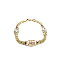 Tri-Color Dolphin Bismark Bracelet (14K).