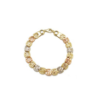 Tri-Color Greek Bracelet (14K).