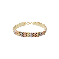 Tri-Color M Link Bracelet (14K).
